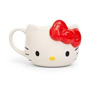 Silver Buffalo KTY2323D Hello Kitty Face Ceramic 3D Sculpted Mug 22-Ounces White