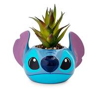 Silver Buffalo Lilo and Stitch Face Decorative Artificial Faux Greenery Plant in Ceramic