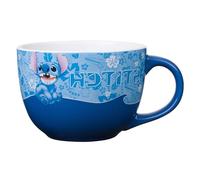 Silver Buffalo Lilo and Stitch Wavy Style Ceramic Soup Mug, 24-Ounces