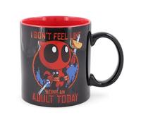 Silver Buffalo Marvel Deadpool Don't Feel Like Being an Adult Ceramic Mug | Holds 20 Ounces