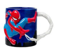 Silver Buffalo Marvel Spider-Man Shape of a Hero, 3D Sculpted Mug, 20oz | Embossed Handle, Ceramic, 0.59 Liters