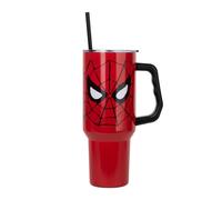 Silver Buffalo Marvel Spider-Man Stainless Steel Tumbler with Handle, Fits in Standard Cup Holder, 40 Ounces