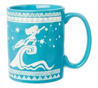 Silver Buffalo Moana Wave Drawing Wax Resist 17oz Ceramic Pottery Mug