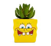 Silver Buffalo Nickelodeon SpongeBob SquarePants Face Mini Planter With Artificial Succulent