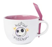 Silver Buffalo Nightmare Before Christmas Hail Pumpkin King 24oz Ceramic Soup Mug with Spoon
