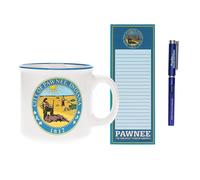 Silver Buffalo Parks and Recreation City of Pawnee 20oz Camper-Style Coffee Mug w/Pen and Note Pad