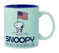 Silver Buffalo Peanuts “First Beagle on The Moon” Ceramic Mug Featuring Snoopy, 20 Ounces