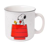 Silver Buffalo Peanuts Snoopy and Woodstock Get Cozy Ceramic Camper Mug, 20 Ounces