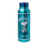 Silver Buffalo Peanuts Snoopy Stainless Steel Water Bottle 27 Ounces | Collegiate, with Strap