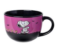 Silver Buffalo Peanuts Snoopy Woodstock Trick or Treat 24oz Ceramic Soup Mug