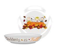 Silver Buffalo Peanuts Suddenly Fall, Ceramic Pasta Bowl, 9in