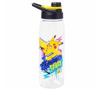 Silver Buffalo PK1424L3 Pokémon Skate Graffiti Electrifying Pikachu Screw Lid Tritan Water Bottle, 28-Ounce, Multicolored
