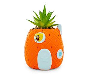 Silver Buffalo Planter, Ceramic, Orange, 3-Inch by 4.5-Inch