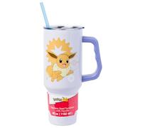 Silver Buffalo Pokémon Eevee Icon Type 40oz Stainless Steel Tumbler with Handle