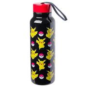 Silver Buffalo Pokemon Pikachu Jump Pattern Stainless Steel Water Bottle with Strap 27 Ounces
