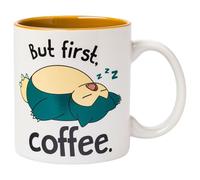 Silver Buffalo Pokemon Snorlax But First Coffee Ceramic Mug, 20 Ounces