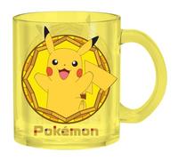 Silver Buffalo Pokémon Sparkle Pikachu Stained Glass Circle Frame 17.5oz Glass Coffee Mug
