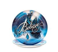 Silver Buffalo Polar Express Train Arrival 9-Inch Paper Plates Tableware Set, Blue