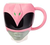 Silver Buffalo Power Rangers 3D Sculpted Ceramic Mug Featuring Pink Ranger, 20 Ounces