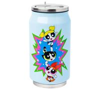 Silver Buffalo Powerpuff Girls Stainless Steel Double Wall Cup Featuring Blossom, Buttercup, and Bubbles, 11.8 Ounces