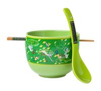 Silver Buffalo Rick and Morty Floating Portal Ceramic Ramen Noodle Rice Bowl with Chopsticks and Spoon, Microwave Safe, 20 Ounces