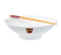Silver Buffalo Sanrio Hello Kitty and Friends Ceramic Ramen Bowl with Chopsticks Featuring Chococat, 30 Ounces