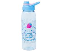 Silver Buffalo Sanrio Hello Kitty and Friends Cinnamoroll with Strawberry Water Bottle with Screw Lid, 28 Ounces