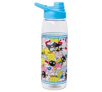 Silver Buffalo Sanrio Hello Kitty and Friends Featuring Badtz-Maru, Keroppi, My Melody, Pochacco, Chococat, Pompompurin, Kuromi, and Little Twin Stars Water Bottle with Screw-On Lid, 28 Ounces