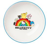 Silver Buffalo Sanrio Hello Kitty and Friends Featuring Badtz-Maru, Pompompurin, Keroppi, My Melody, Tuxedo Sam, and Chococat Ceramic Dinner Pasta Bowl, 9 inches