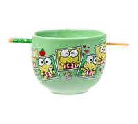 Silver Buffalo Sanrio Hello Kitty and Friends Keroppi Polaroids Ceramic Ramen Noodle Rice Bowl with Chopsticks, Microwave Safe, 20 Ounces