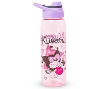 Silver Buffalo Sanrio Hello Kitty and Friends Kuromi Cherry Hearts Water Bottle with Screw Lid, 28 Ounces