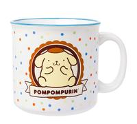 Silver Buffalo Sanrio Hello Kitty and Friends Pompompurin Polka Dot Ceramic Camper Mug, 20 Ounces