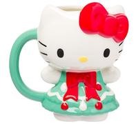 Silver Buffalo Sanrio Hello Kitty Christmas Tree, 3D Sculpted Mug, 20oz