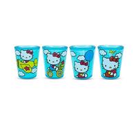 Silver Buffalo Sanrio Hello Kitty Classic Scenes 2-Ounce Freeze Gel Mini Cups | Set of 4