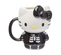 Silver Buffalo Sanrio Hello Kitty Halloween Skeleton Costume Ceramic 3D Sculpted Mug, 20 Ounces