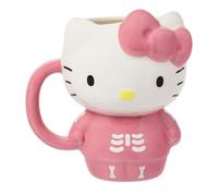 Silver Buffalo Sanrio Hello Kitty Halloween Spooky Pink Skeleton Costume Ceramic 3D Sculpted Mug, 20 Ounces