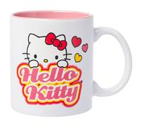 Silver Buffalo Sanrio Hello Kitty Hearts Glitter Name Ceramic Mug, 20 Ounces