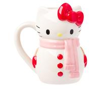 Silver Buffalo Sanrio Hello Kitty Holiday Ceramic 3D Sculpted Mug, 20 Ounces
