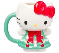 Silver Buffalo Hello Kitty Holiday Tree Dress Full Body 3D Sculpted Ceramic Mug, 20-Ounces