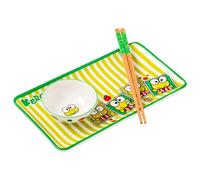 Silver Buffalo Sanrio Hello Kitty Keroppi Polaroids, Ceramic Sushi Set