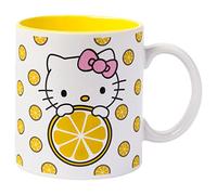 Silver Buffalo Sanrio Hello Kitty Lemon Slices Pattern Ceramic Coffee Mug, 20 Ounces