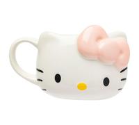 Silver Buffalo Sanrio Hello Kitty Light Pink Bow Ceramic 3D Sculpted Mug, 20 Ounces