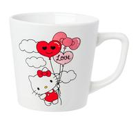 Silver Buffalo Sanrio Hello Kitty Love Balloon Wide Rim Ceramic Latte Mug | Holds 17 Ounces