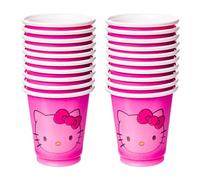 Silver Buffalo Sanrio Hello Kitty Pink, 20 Pack Mini Plastic Cup Set, 2oz