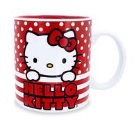 Silver Buffalo Sanrio Hello Kitty Red and White Polka Dot Ceramic Mug, 20 Ounces