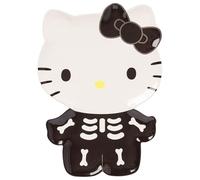 Silver Buffalo Sanrio Hello Kitty Skeleton Large Die Cut Ceramic Plate, 9.72” x .83” x 13.11”
