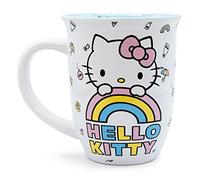 Silver Buffalo Sanrio Hello Kitty Wide Rim Ceramic Coffee Mug, 16 Ounce