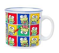 Silver Buffalo Sanrio Keroppi Poses Grid Ceramic Camper Mug, 20 Ounces