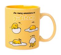 Silver Buffalo Sanrio The Many Emotions of Gudetama Lazy Egg Ceramic Mug, 20 Ounces