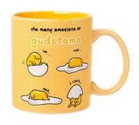 Silver Buffalo Sanrio The Many Emotions of Gudetama Lazy Egg Ceramic Mug, 20 Ounces